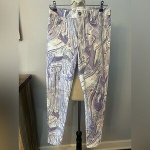 Skinny Girl Marbled Purple Jeans        Sz 29/8